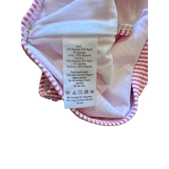 New Janie and Jack PINK PINSTRIPE SEERSUCKER Retro 2 PC Tankini Bathing Suit 7 - Picture 8 of 8